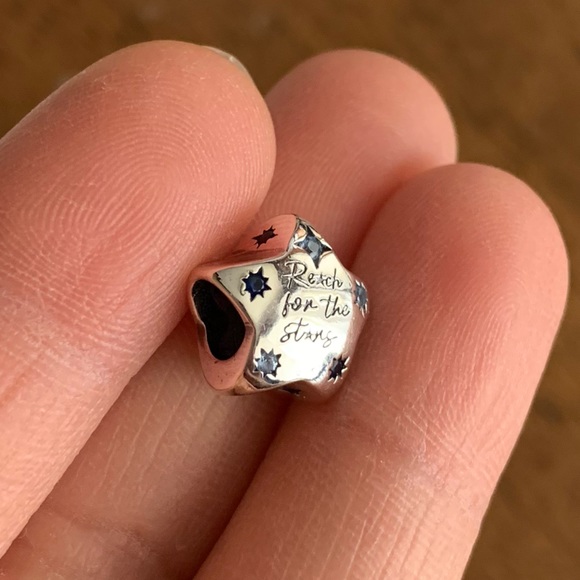 NWOT Bold Sparkling Star Charm Sterling Silver 925 - Picture 10 of 15